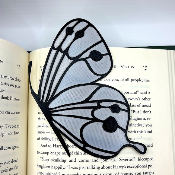 Sliver 3D Printed Butterfly Bookmark - Picture 3 of 4